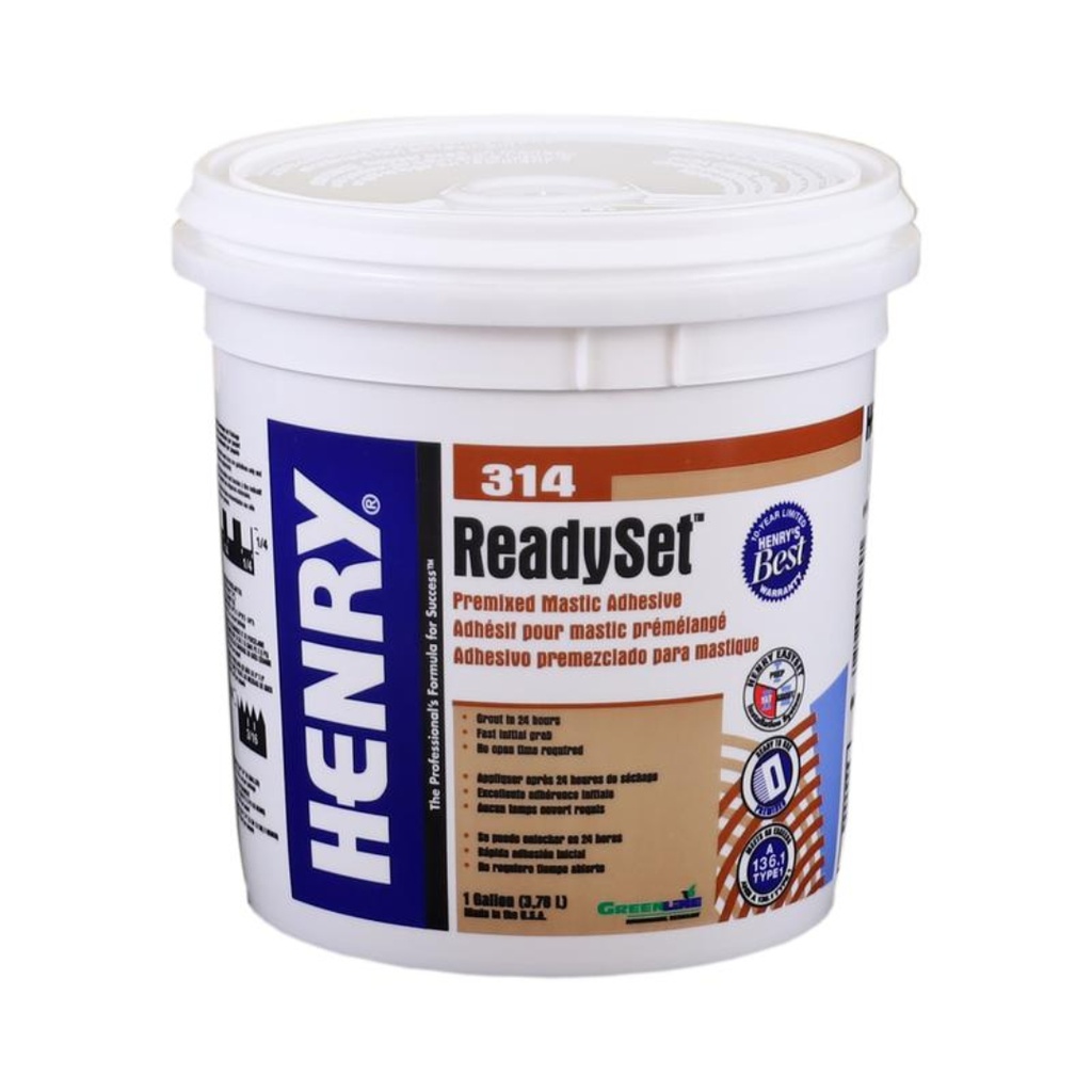 [11478] 314 Ready Set Gallon Premixed Mastic Adhesive