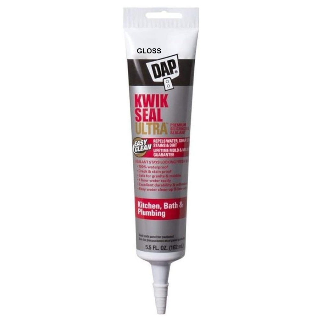 DAP Kwik Seal Ultra White Siliconized Acrylic Kitchen and Bath Sealant 5.5 Oz