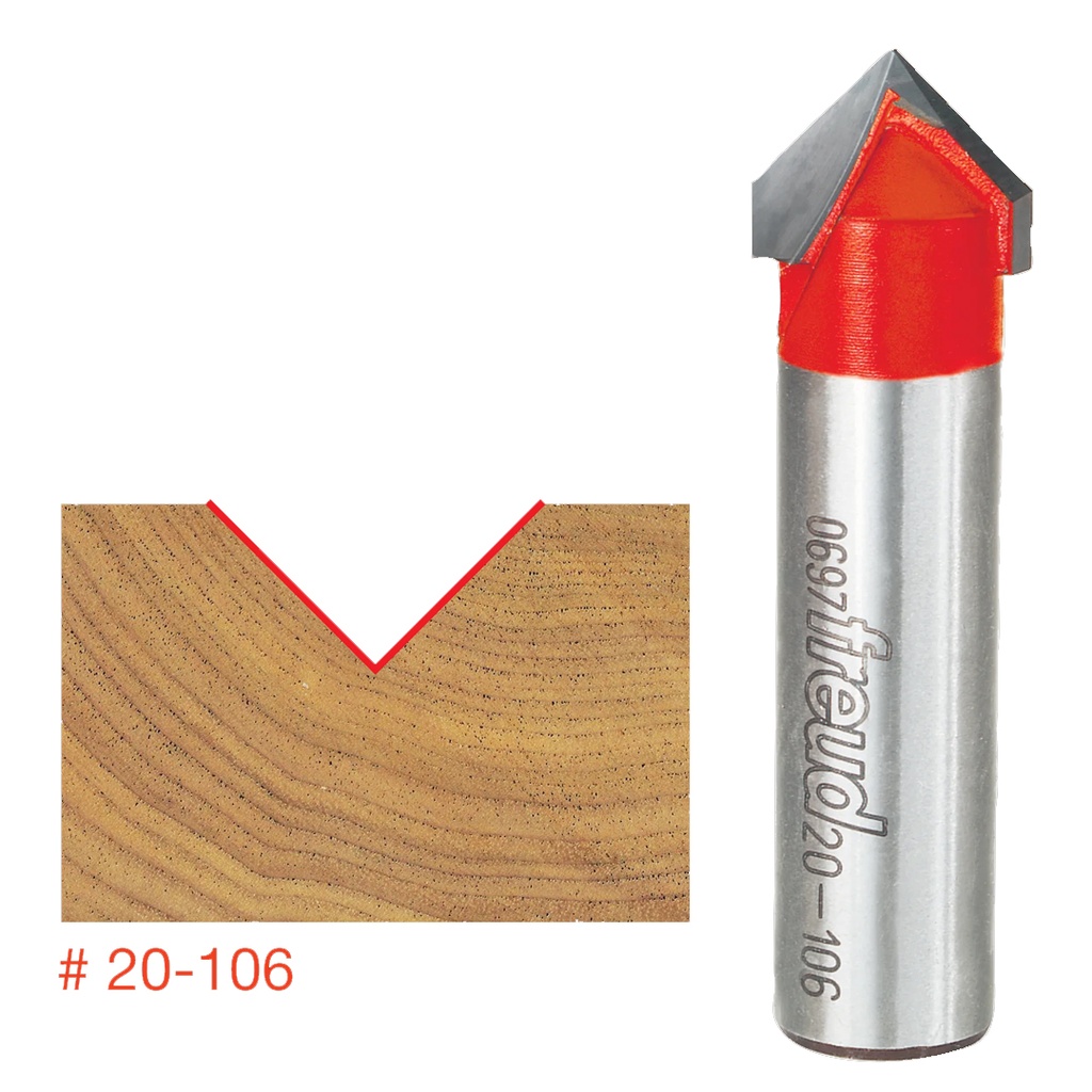 [20106F] V Grooving Bit,90deg,5/8" Dia