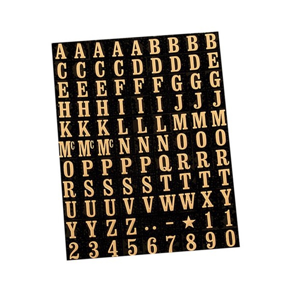 LETTER/NUM3/8" BLK MYLAR