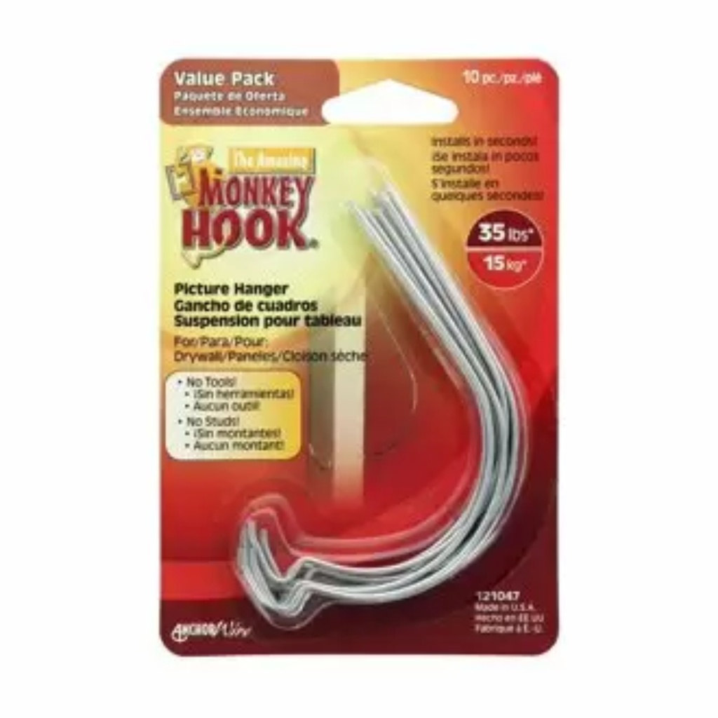 Hillman 35lb. Monkey Hook Picture Hangers, 10ct. | Michaels