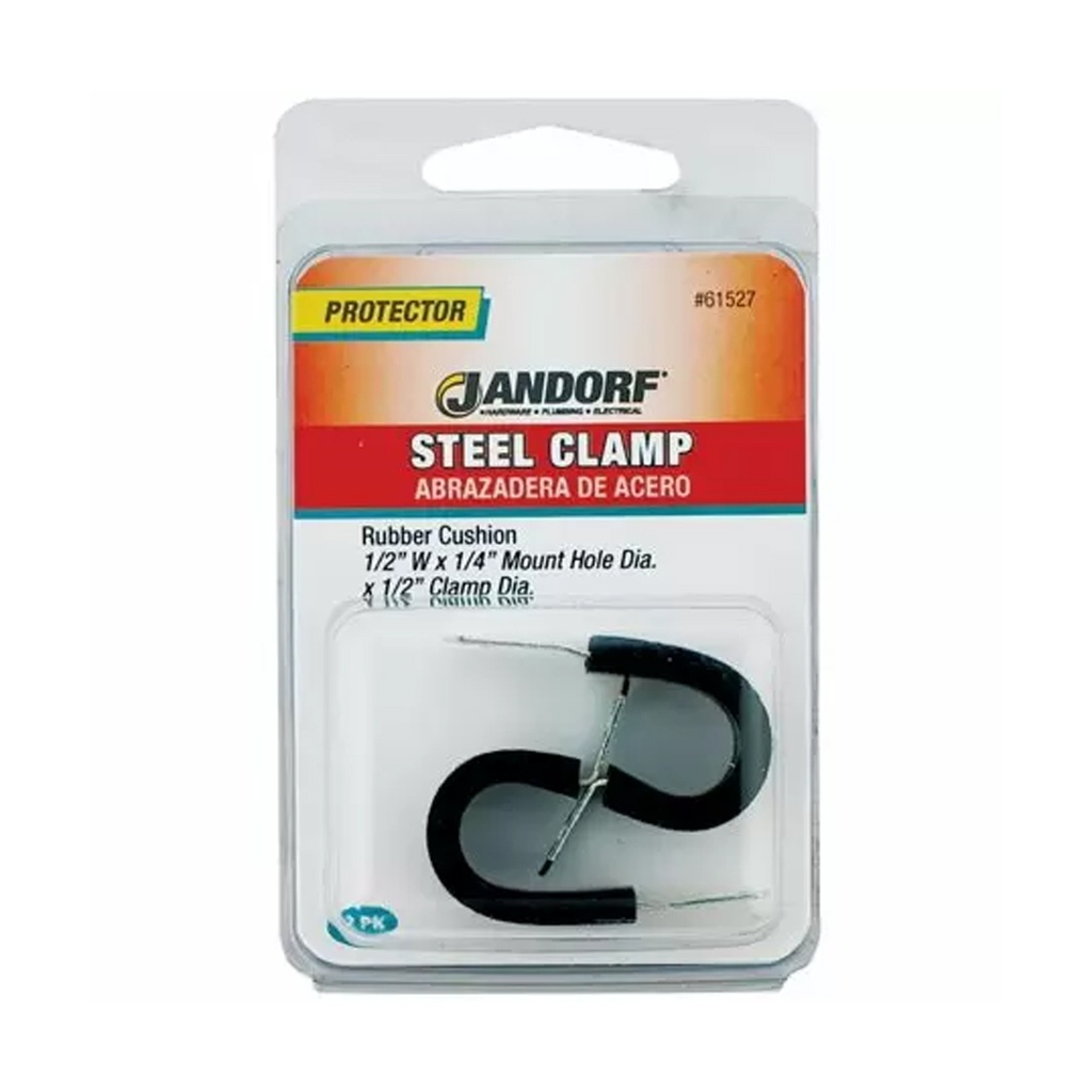 Jandorf 1/2 in. D Steel Cushion Clamp 2 Pk