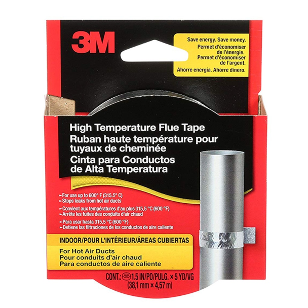 [45892] 3M Scotch 1.5 in. W X 5 Yd L Silver Flue Tape