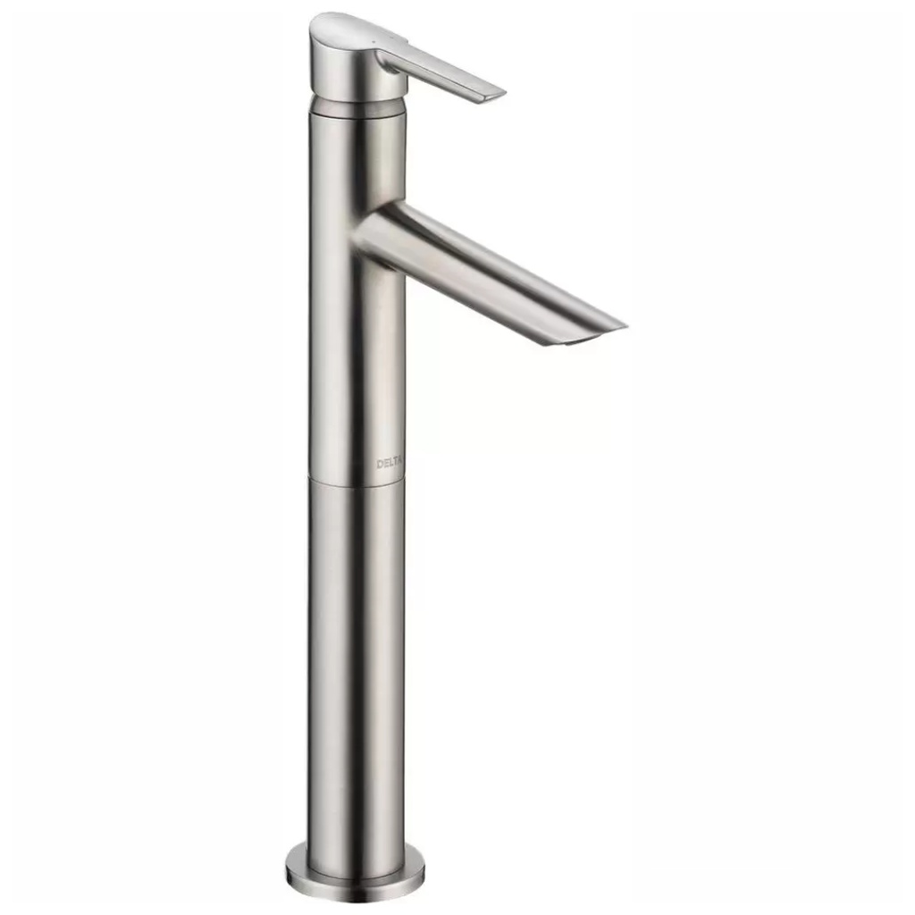 Compel Single Hole Single-Handle Vessel Bathroom Faucet in Stainless