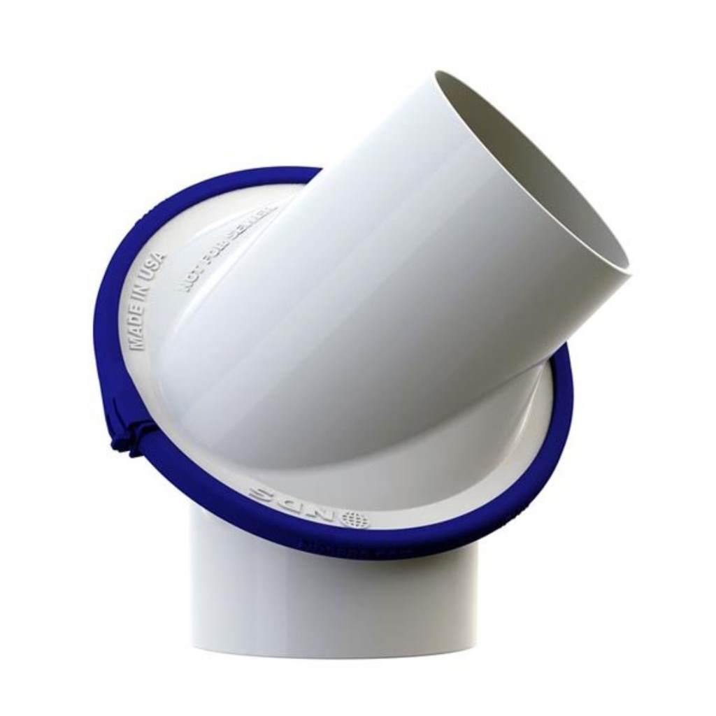 4 in. Hub X Hub PVC S&D Variable 0 to 90 Degree Angle Elbow Fitting