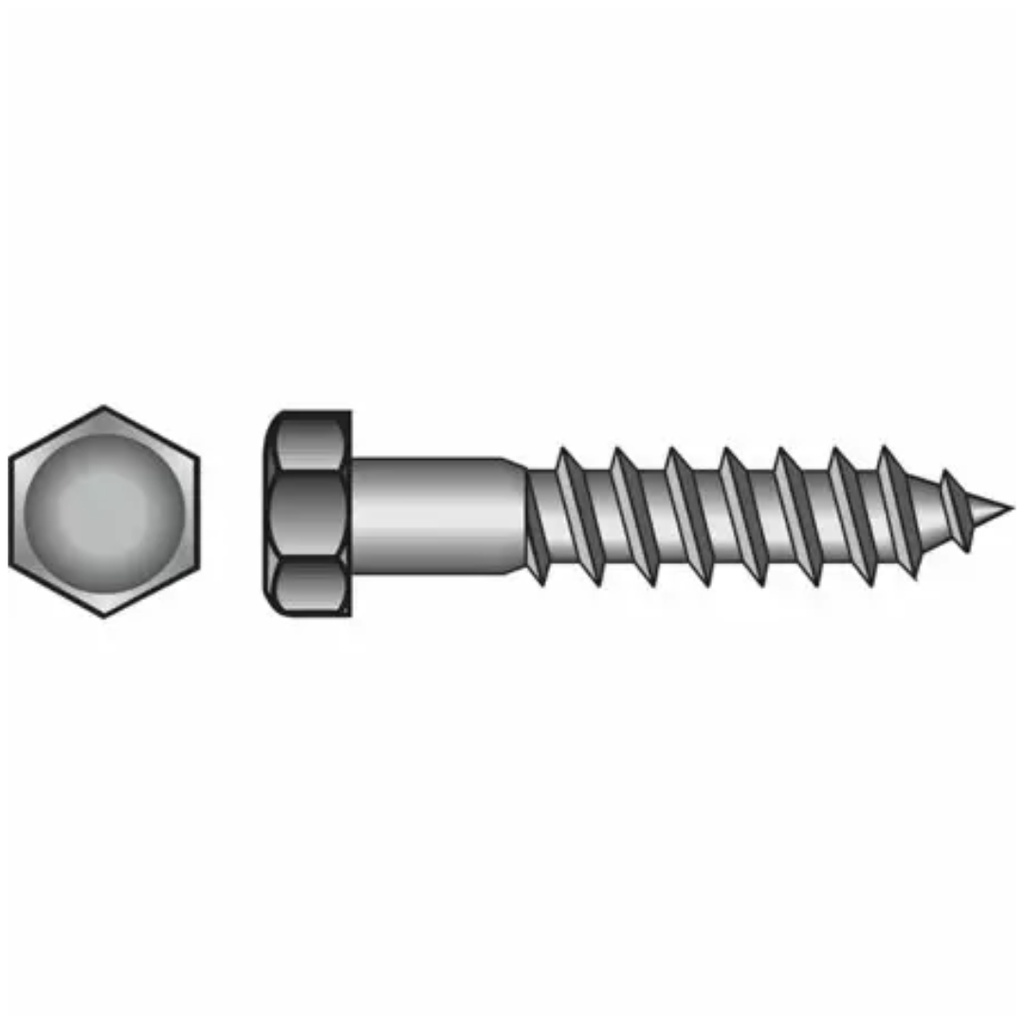 The Hillman Group 964615 1/2 X 8-Inch Stainless Steel Hex Lag Screw, 10-Pack