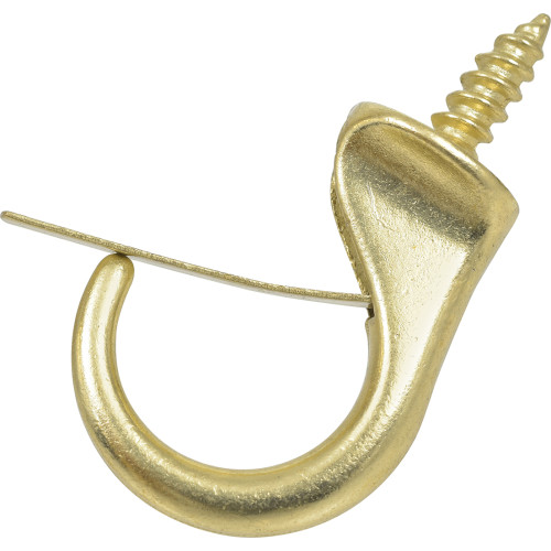 122240 4 Pack- 0.88 in. Brass Safety Cup Hook