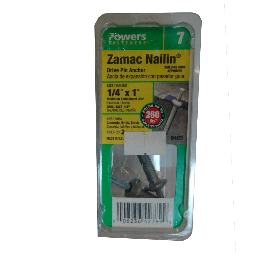 The Hillman Group 9403 Hammer Drive Anchor, 1/4 X 1-Inch