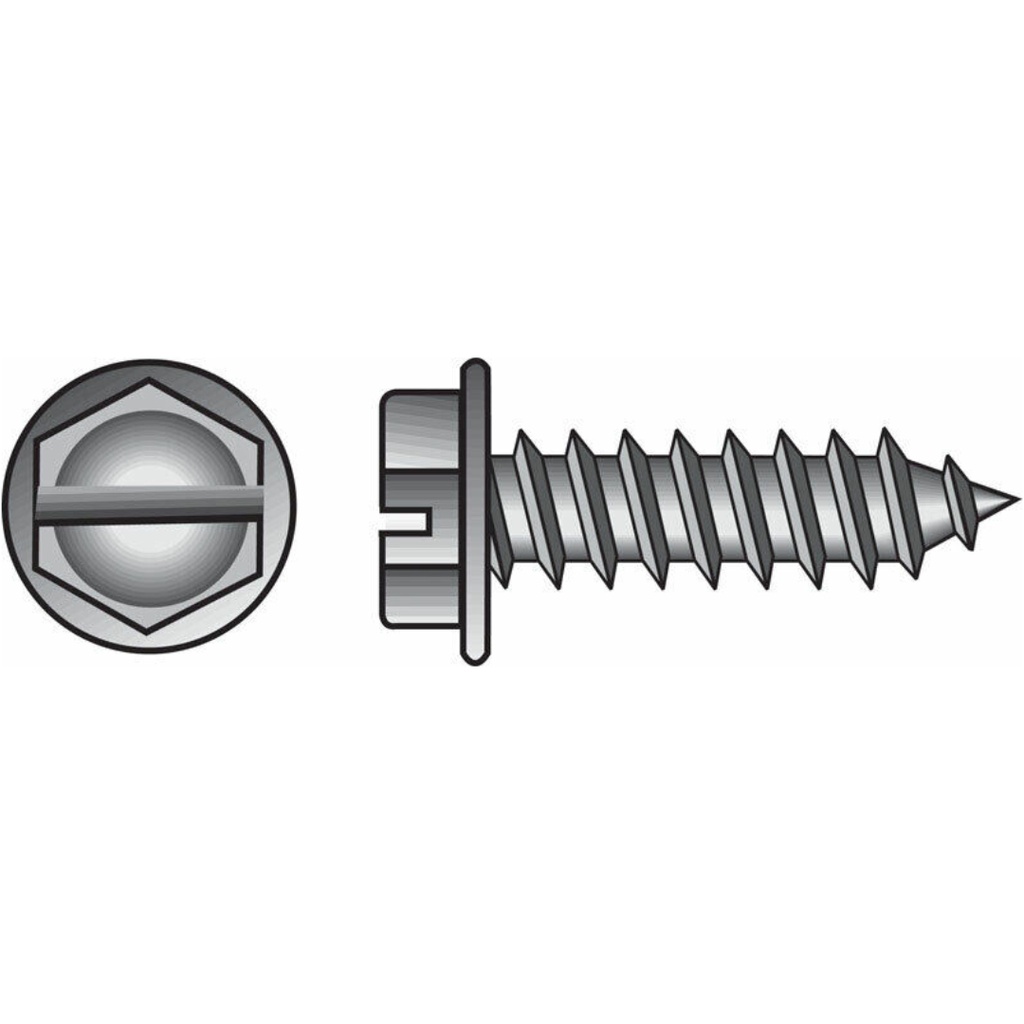 Hillman #14 Hex Washer Slotted Head Sheet Metal Screw