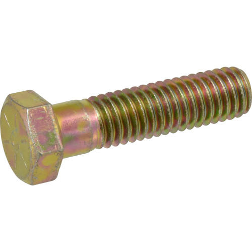 The Hillman Group 2317 3/8-16 X 2-1/2-Inch Hex Cap Screw Grade 8 Dichromate, Zinc/Yellow, 5-Pack