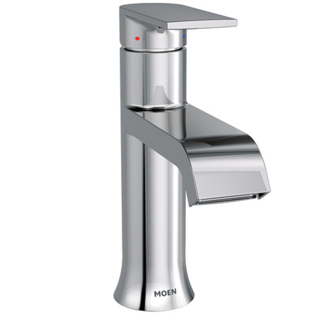 Chrome One-handle High Arc Bathroom Faucet