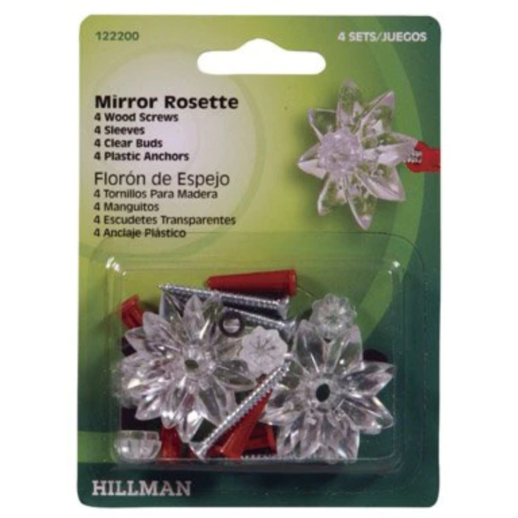 [122200] Hillman AnchorWire Mirror Heavy Duty Mirror Holder 1 Lb. 4 Pack