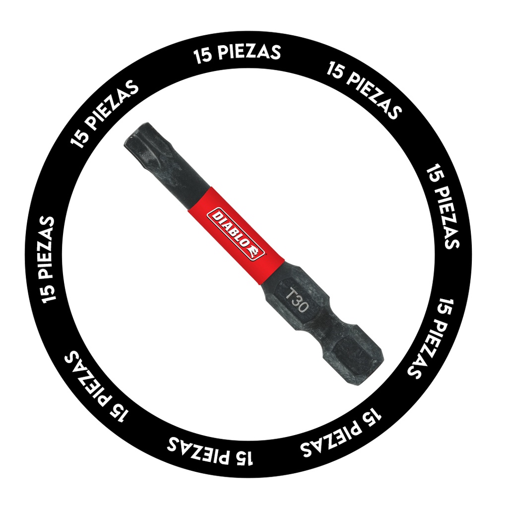 Diablo Tools 2 Inch #30 Torx Drive Bits 15 Pack - DT302P15