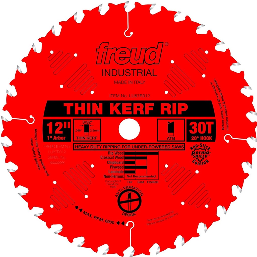 [LU87R012] Thin Kerf Rip Blade,12