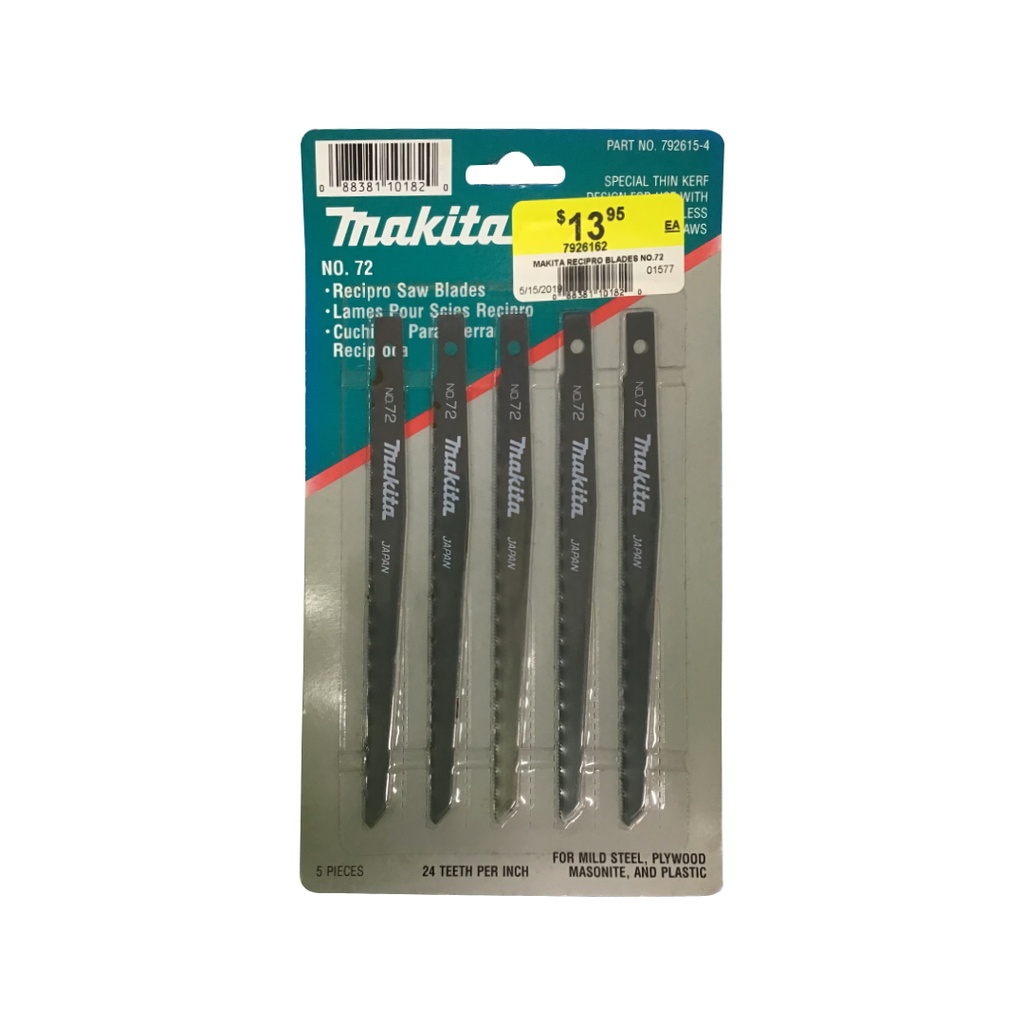 MAKITA RECIPRO BLADES NO.72