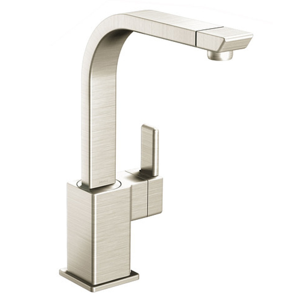 90 Degree Chrome One-Handle High Arc Kitchen Faucet