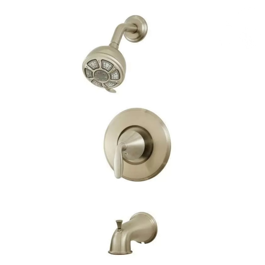 [8P8WSPDKK] Pfister Pasadena Single-Handle 3-Spray Tub and Shower Faucet in Brushed Nickel (Valve Included)