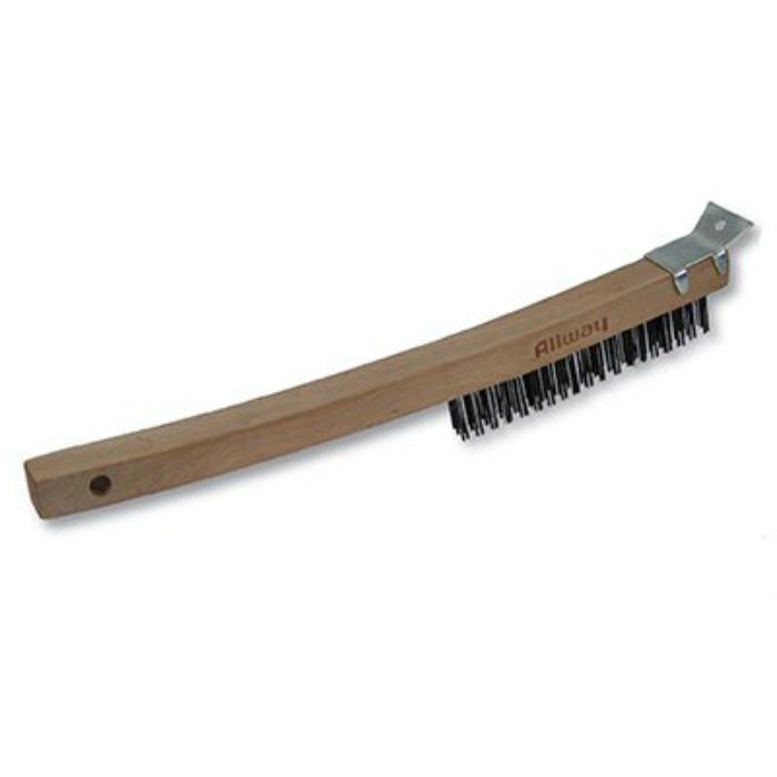 WIRE BRUSH W/SCRAPER SHORT HANDL