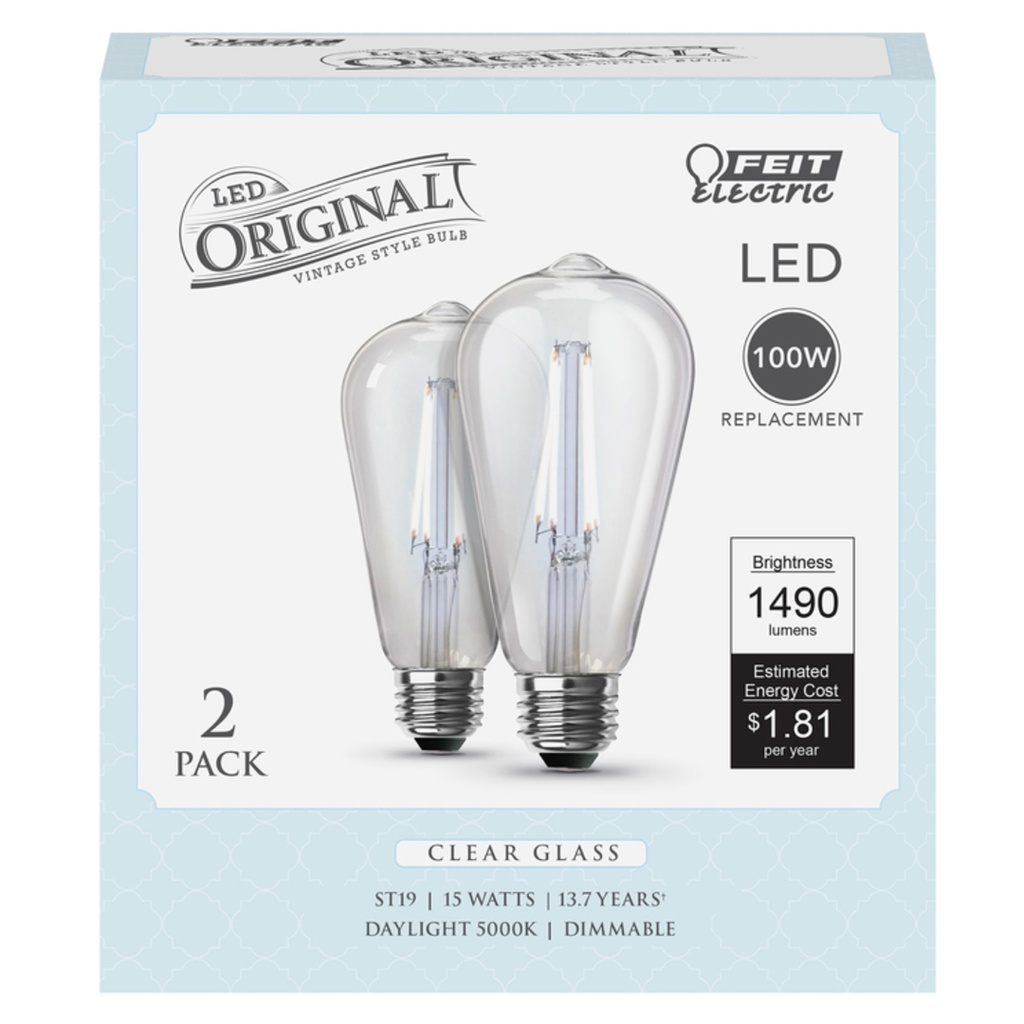 LED FLT ST19 SW100W 2PK