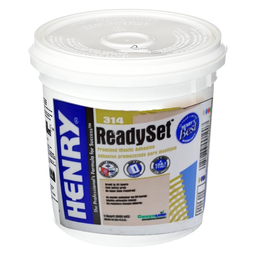 Henry 314 ReadySet Ceramic Tile Adhesive 1 Qt