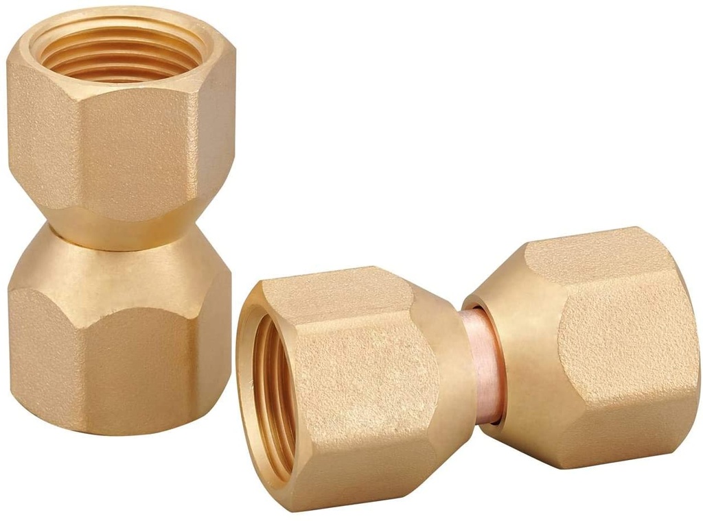 [4503207] JMF Company 5/8 in. Flare X 1/2 in. D Brass Swivel Connector