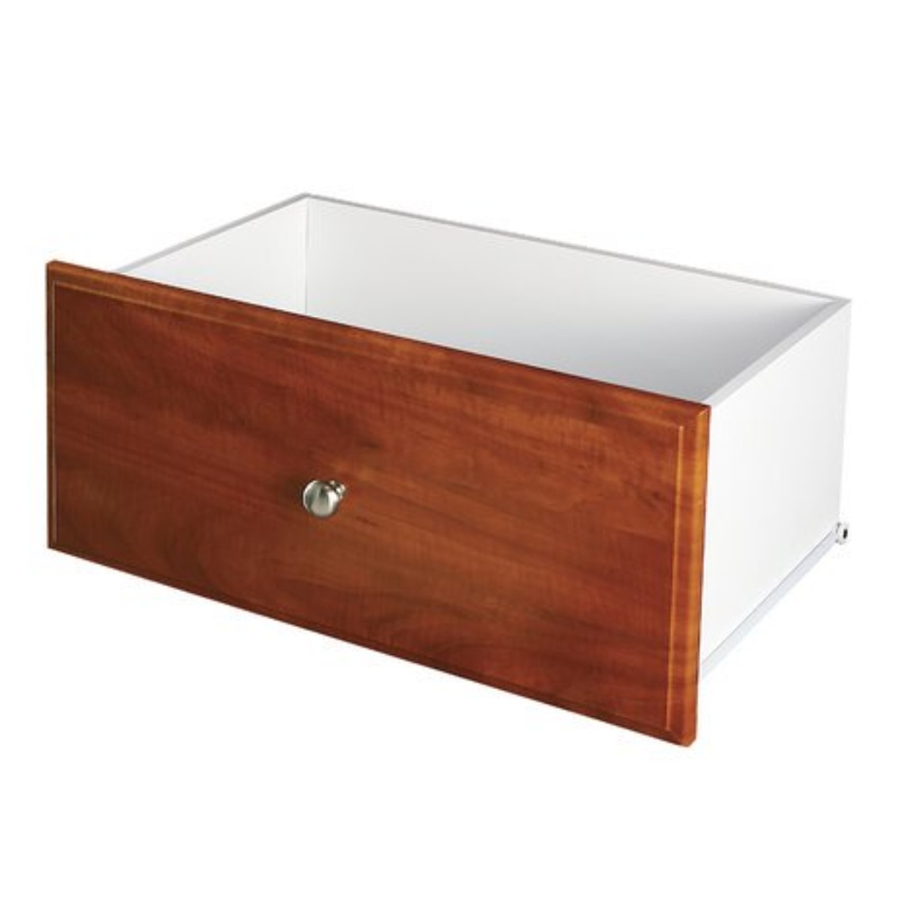 Easy Track RD2512-C 1-Piece Closet Drawer  for Use with 24 in Wide Shelf Section Drawers  Cherry