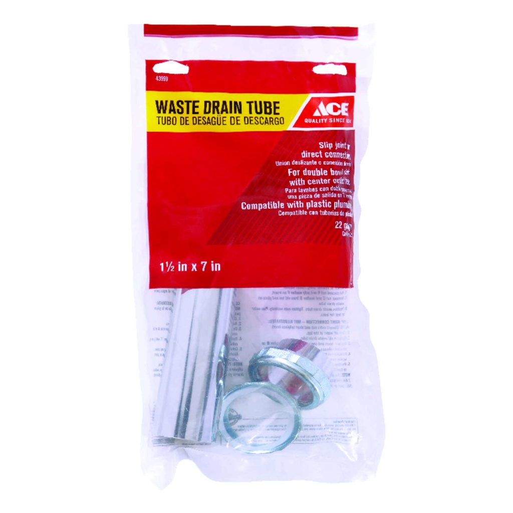 Ace 1-1/2 in. D X 7 in. L Brass Waste Arm