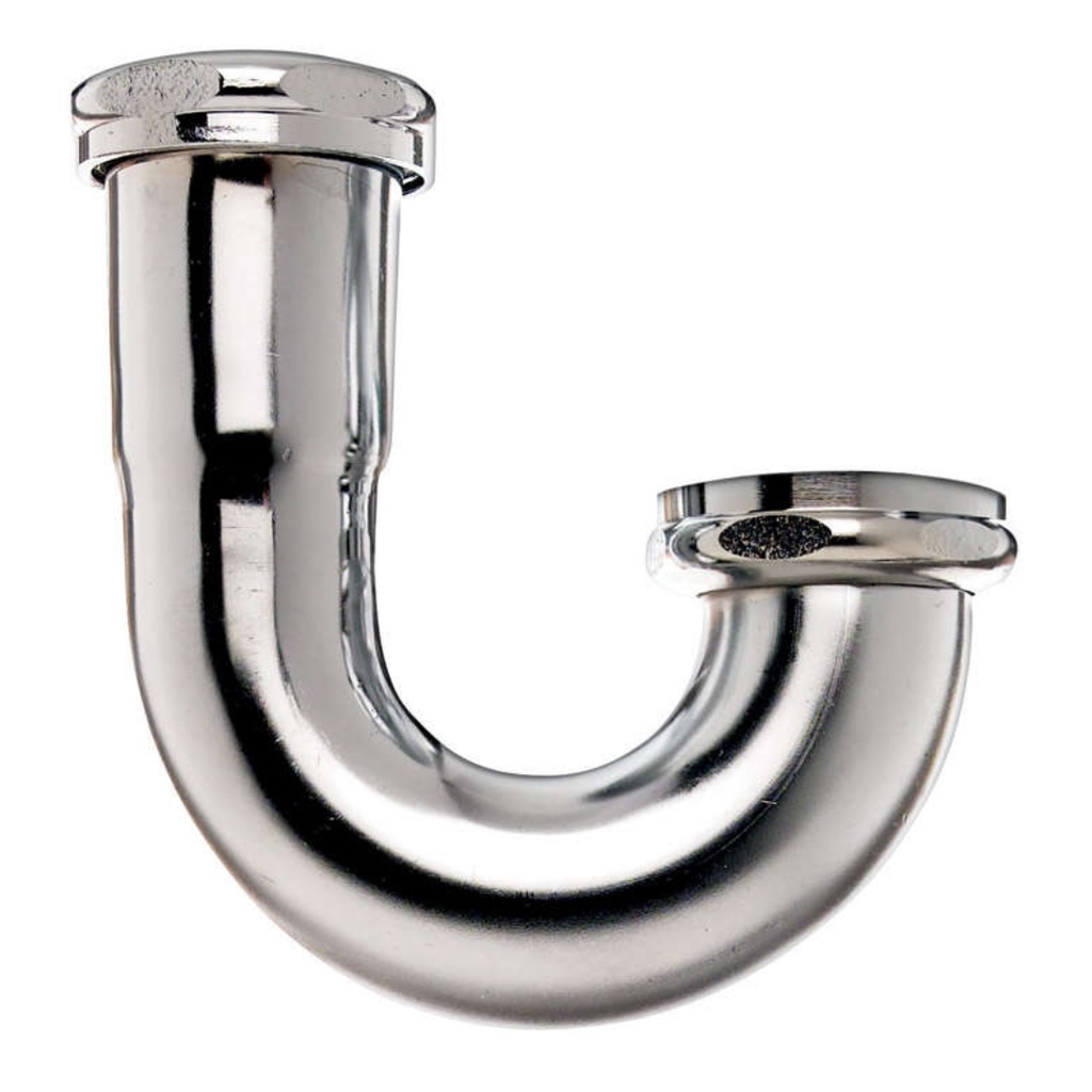Ace 1-1/2 in. D Chrome Plated Brass J Bend