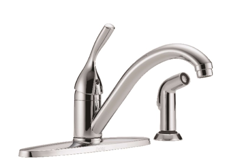 Delta 400-DST Classic Single Handle Kitchen Faucet with Spray