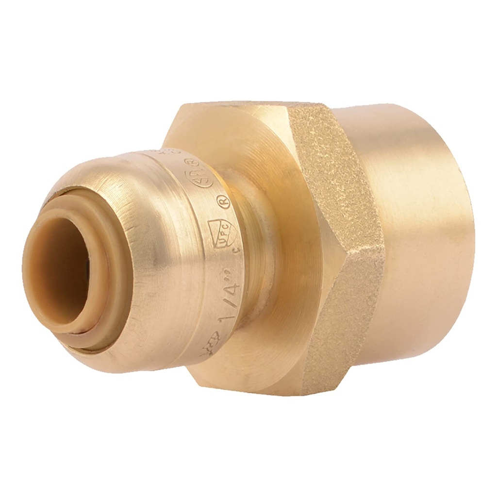 SharkBite 1/4 in. Push X 1/2 in. D FPT Brass Reducing Connector