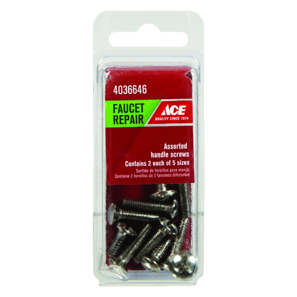 Ace Faucet Screw Assortment for Universal Chrome