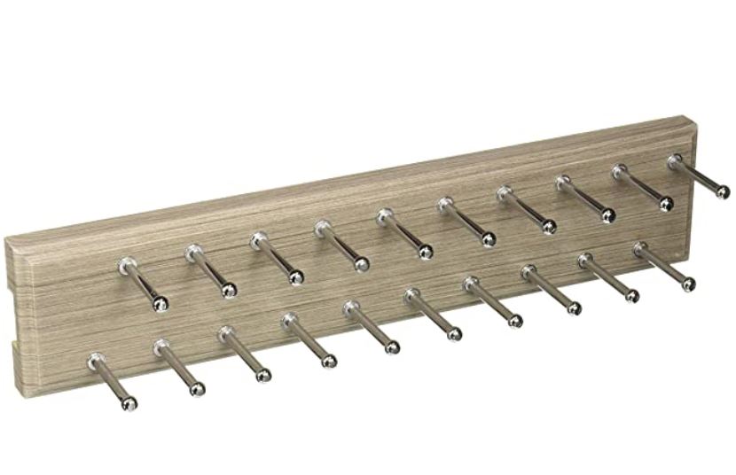 Easy Track RA1200 17 Inch Tie Rack for Easy Track Closet System Weathered Grey Storage and Organization Closet Organizers Tie Organizers