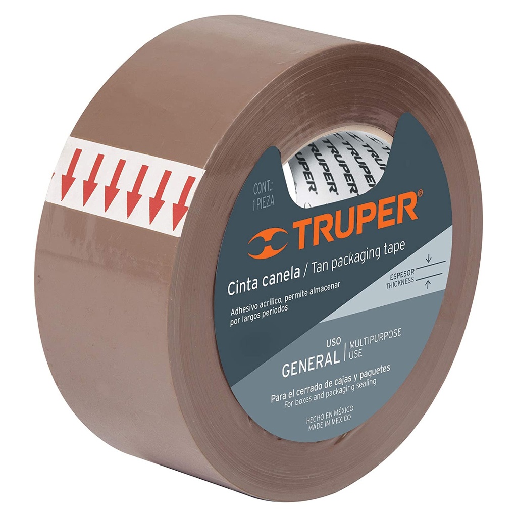 [12550] TRUPER CCA-40 2-Inch Tan Packaging Tapes 131Ft (40m)
