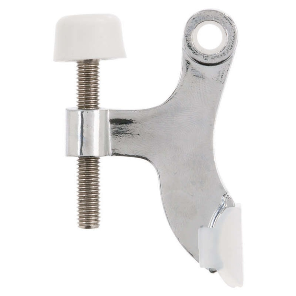 Ace Hinge Mount Door Stop Chrome Black