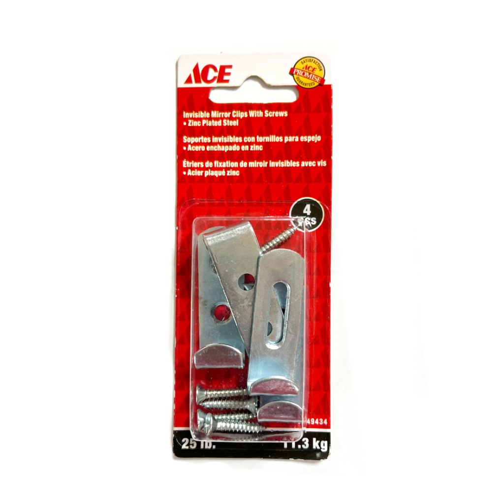 MIRROR CLIP INVIS. Z/P PK4