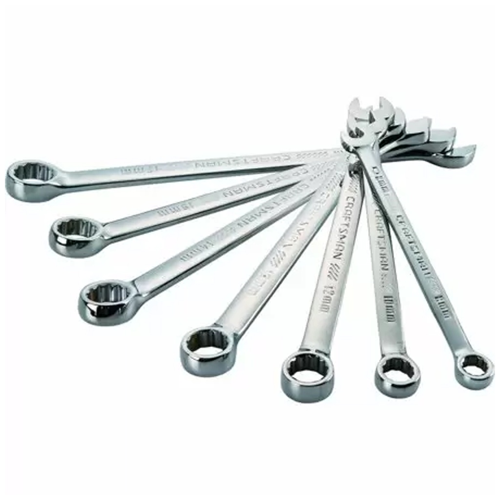 [2008805] CRAFTSMAN Metric Gunmetal Chrome Long-Panel Wrench Set, 7 Piece - CMMT87011