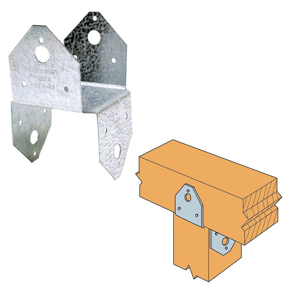 BC Galvanized Post Cap for 4x Nominal Lumber