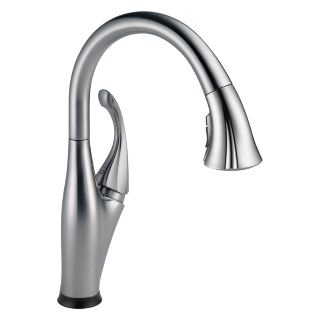 [9192TAR-DST] Delta Addison 9192T-AR-DST Single Handle Pull-Down Kitchen Faucet with Touch2O and ShieldSpray Technologies - Single Handle Lever: Arctic Stainless