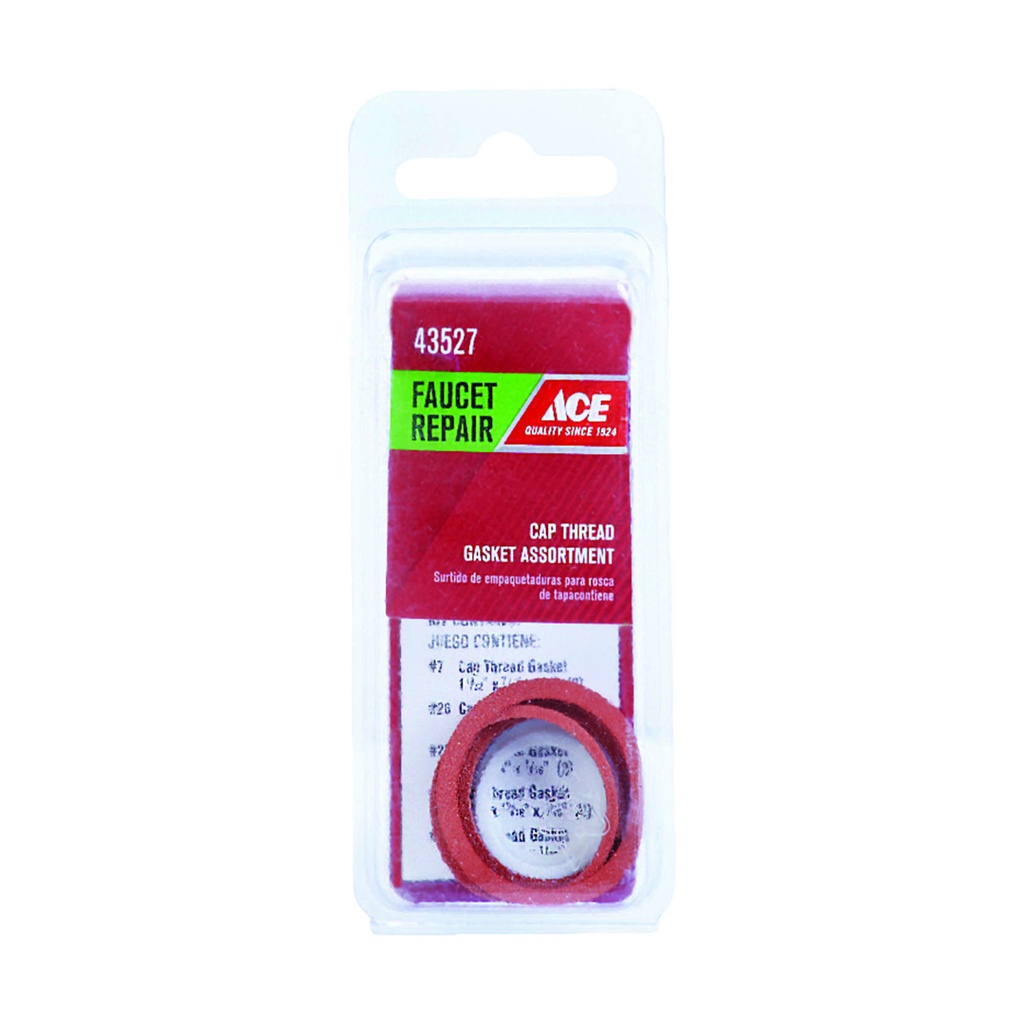 Ace Rubber Cap Thread Gasket 10 Pk