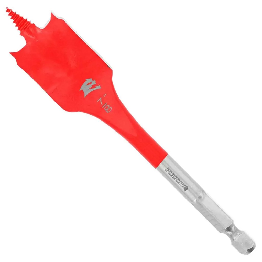 Diablo 7/8 in. X 4 in. L High Speed Steel Clean Wood Spade Bit Hex Shank 1 Pk