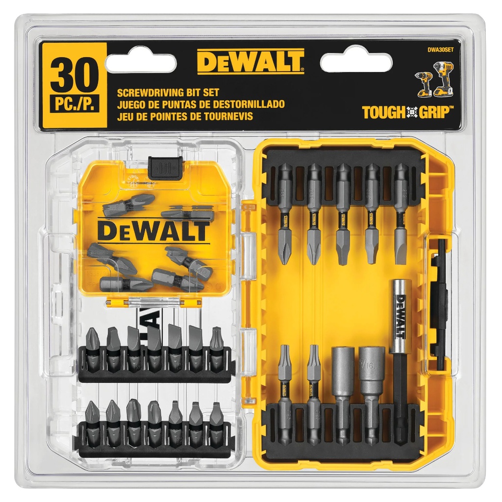 [DWA30SET] Dewalt DWA30SET Shank Screwdriving Bit Set 30-Piece - No Retail Packaging - New
