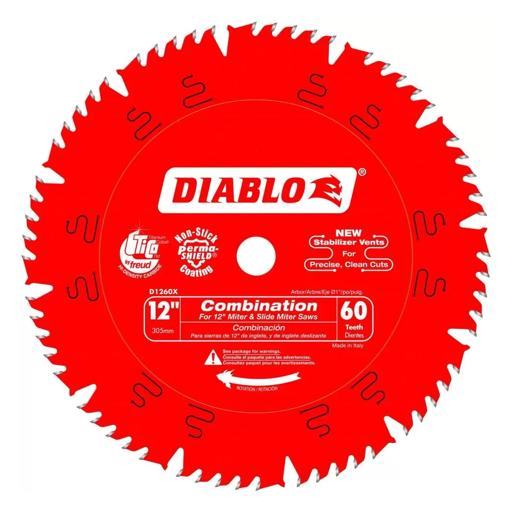 Diablo 12 in. D X 1 in. TiCo Hi-Density Carbide Circular Saw Blade 60 Teeth 1 Pk