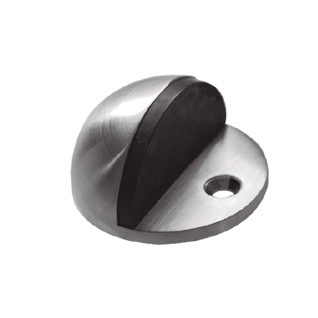 [CMD001] Contemporary Half-Dome 1 5/16 Floor-Mounted Door Stop - Stainless Steel, Satin