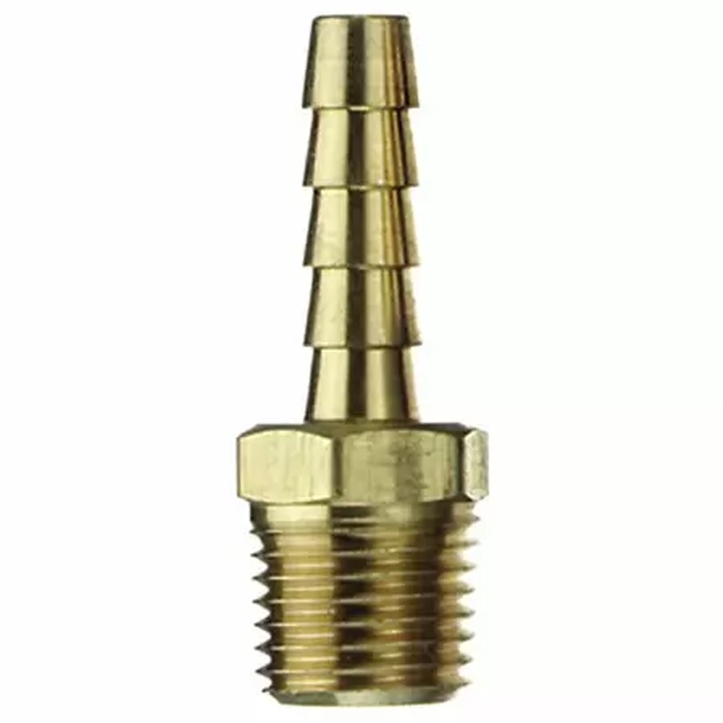 Tru-Flate Brass Barb Hose Fitting 1/4 in. Male 1 Pc
