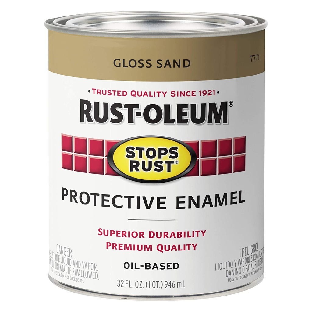 Interior/Exterior Paint, Gloss, Sand, 1 Qt