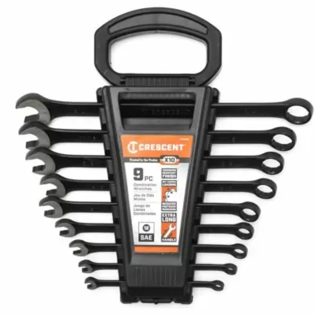Crescent X10 12 Point SAE Combination Wrench Set 9 Pc