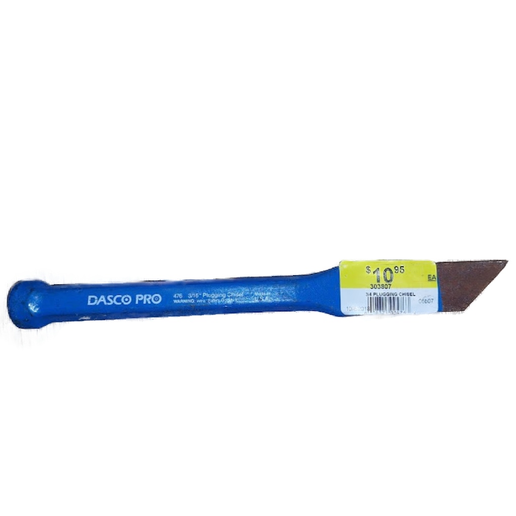 Dasco Pro Plugging Chisel,10 in.,3/16 in. Tip 476 - All