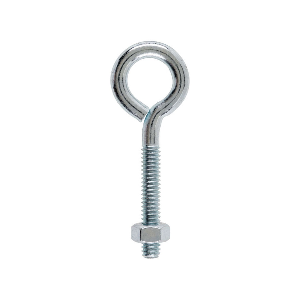 Hampton 1/4 in. X 2-5/8 in. L Zinc-Plated Steel Eyebolt Nut Included