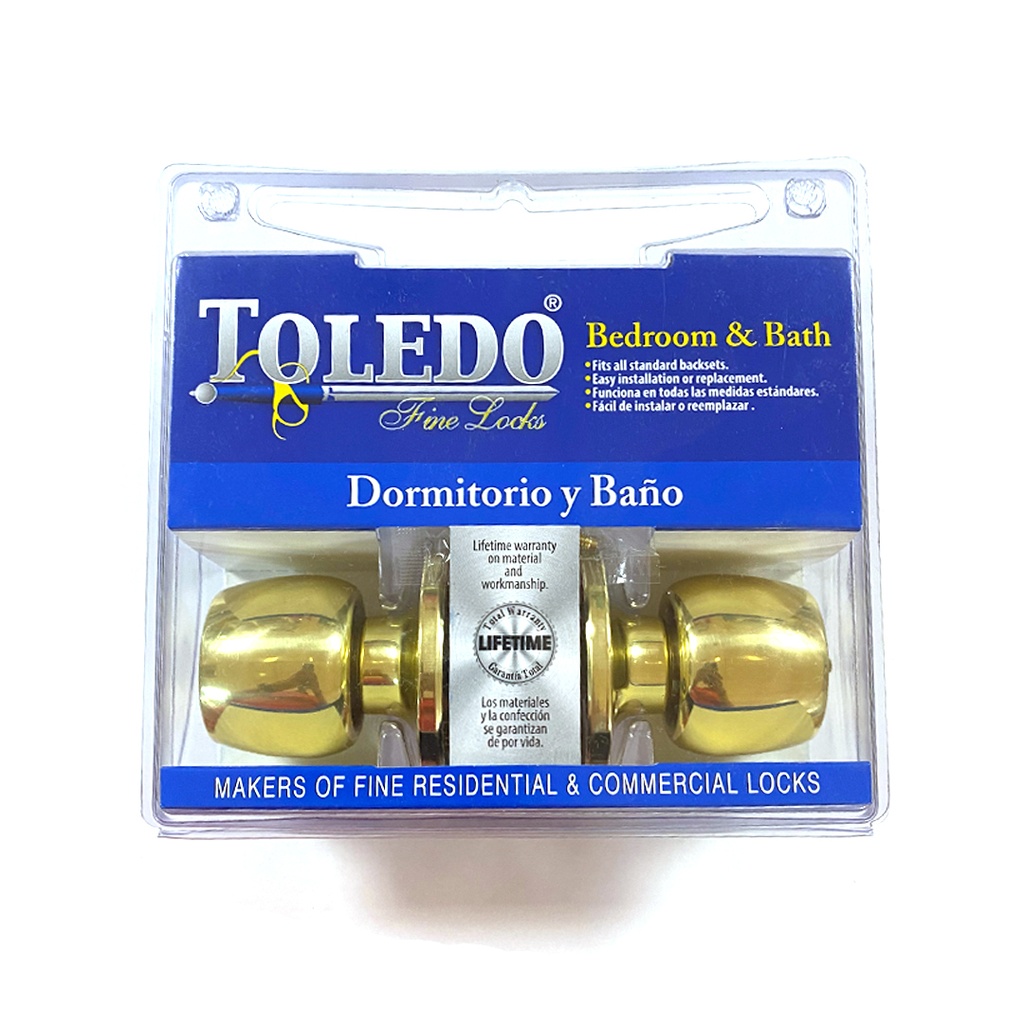 Toledo V1920MAUS3 Malaga Interior Privacy Lockset, Polished Brass