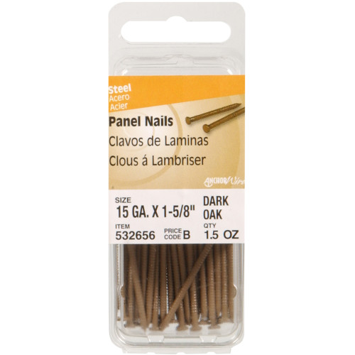 PANEL NAILS 15GA X 1-5/8 D/OAK
